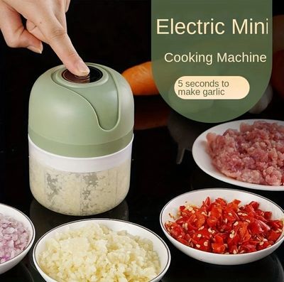 ￼Electric Garlic Portable Chopper Multi Function Meat Grinder Masher Machine Mini Garlic Vegetable Chopper Usb Charger 2pcs