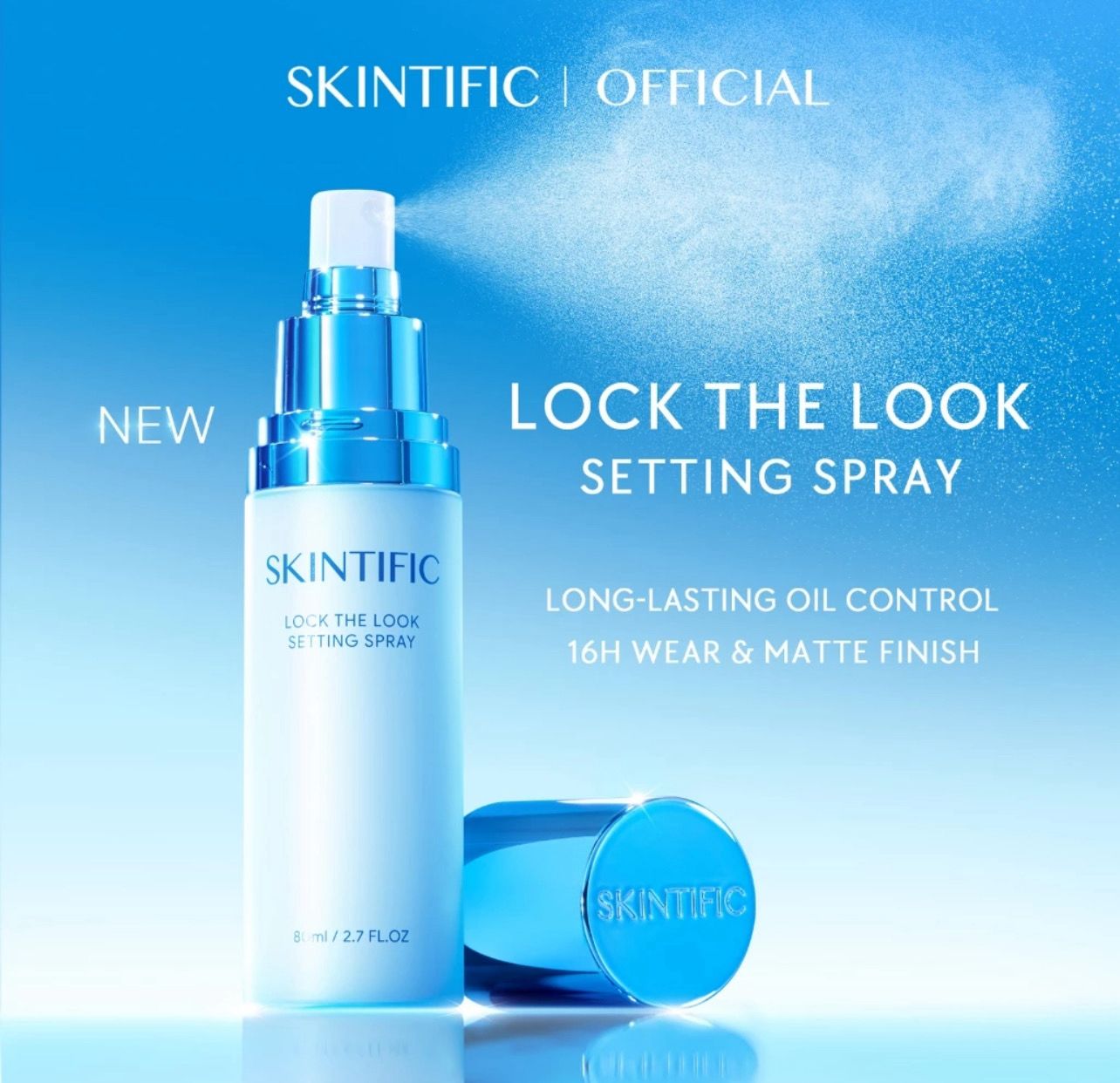 ￼[New Launch] SKINTIFIC Matte Setting Spray 80ml Long-Lasting Oil Control Face Make up Fixing Spray