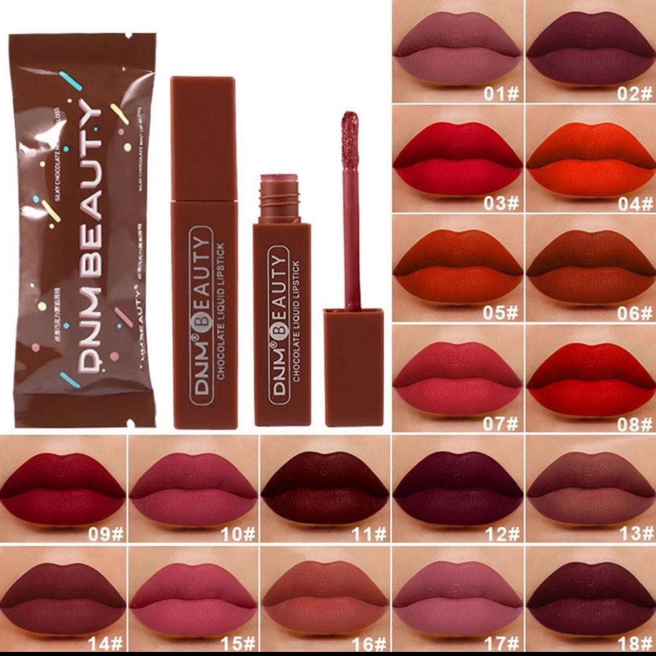 ￼Matte Lipstick Lip Gloss Long Lasting Waterproof Non Fading Liquid Lip Glaze Moisturizes Red Lips 6pcs
