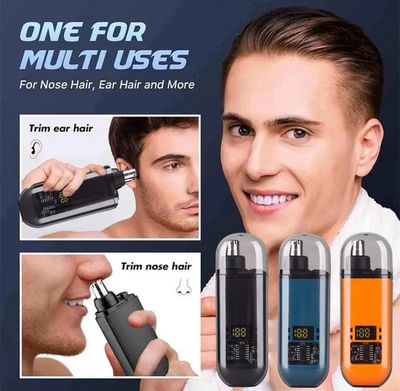 ￼Nose Hair Trimmer Household Nose Hair Trimmer Electric Men&#39;s Nose Trimmer Hair Z9h9  2pcs
