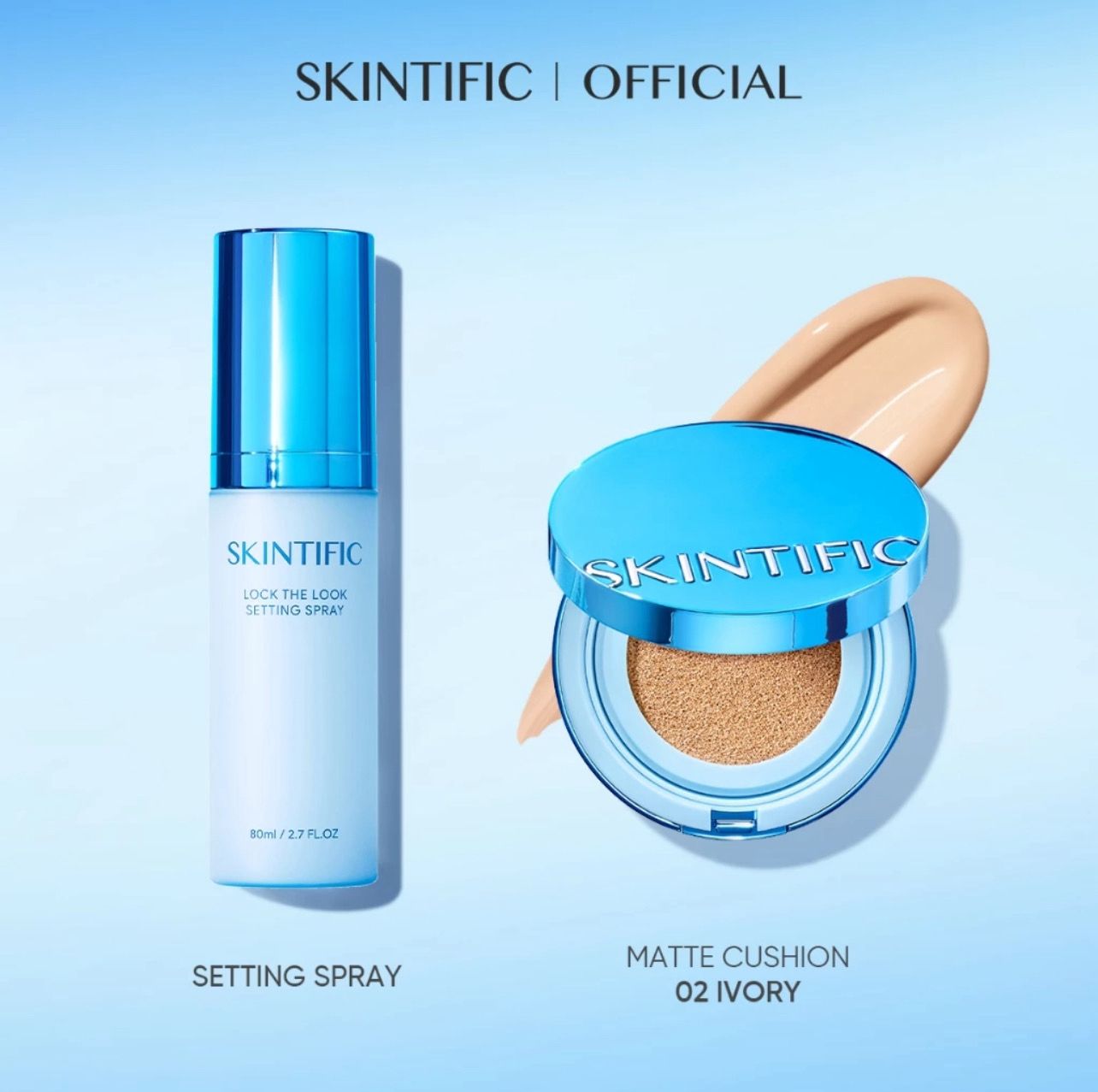 ￼[New Launch] SKINTIFIC Matte Setting Spray 80ml Long-Lasting Oil Control Face Make up Fixing Spray 1set (Promo)