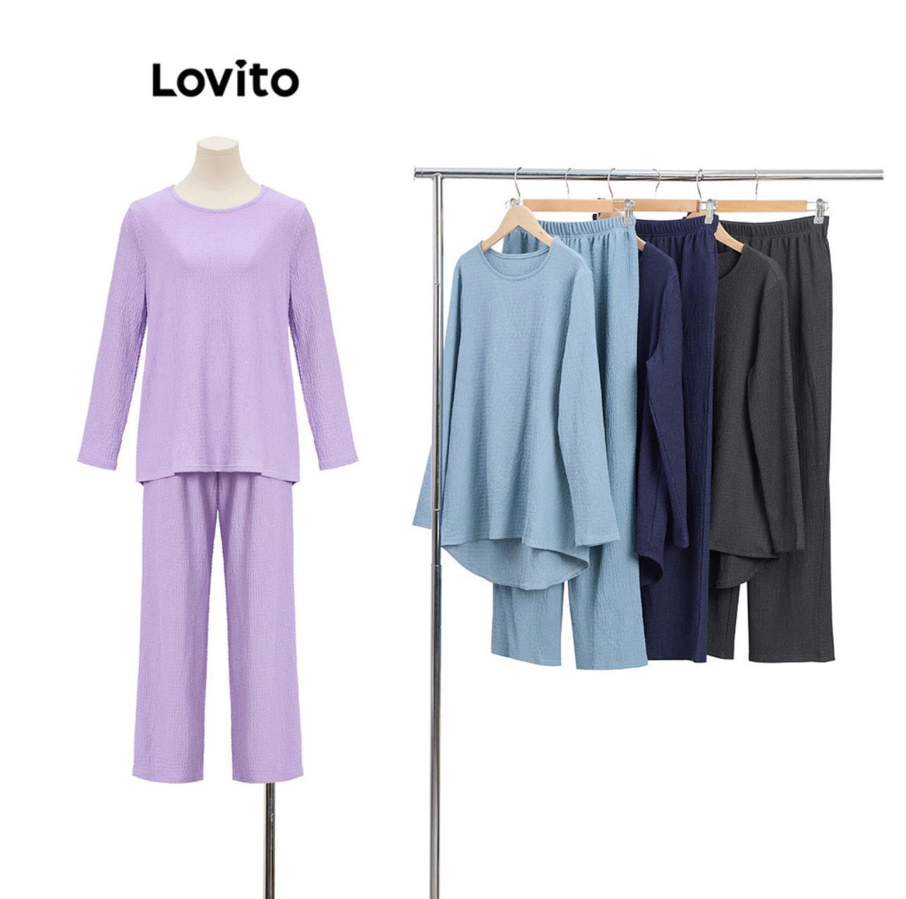 ￼Lovito Modest Plain Free Size Women Muslim Set for Women LBM11823 Lovito Set Wanita Muslim Free Size Polos Sederhana untuk Wanita LBM11823