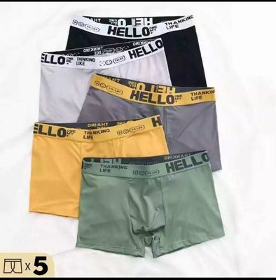 ￼Hello Boxer Men / Brief Men / Underwear Men /Seluar Dalam Lelaki 内裤四角裤男 1set (5pcs) size L-4XL