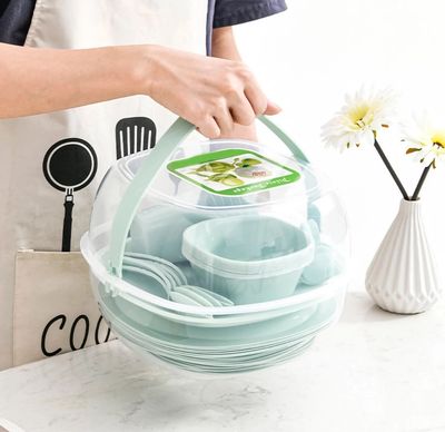￼Tableware Set Camping Cutlery Cups Lightweight Tableware Set for Outdoor Dorm Kitchen Lightweight Travel 54pcs