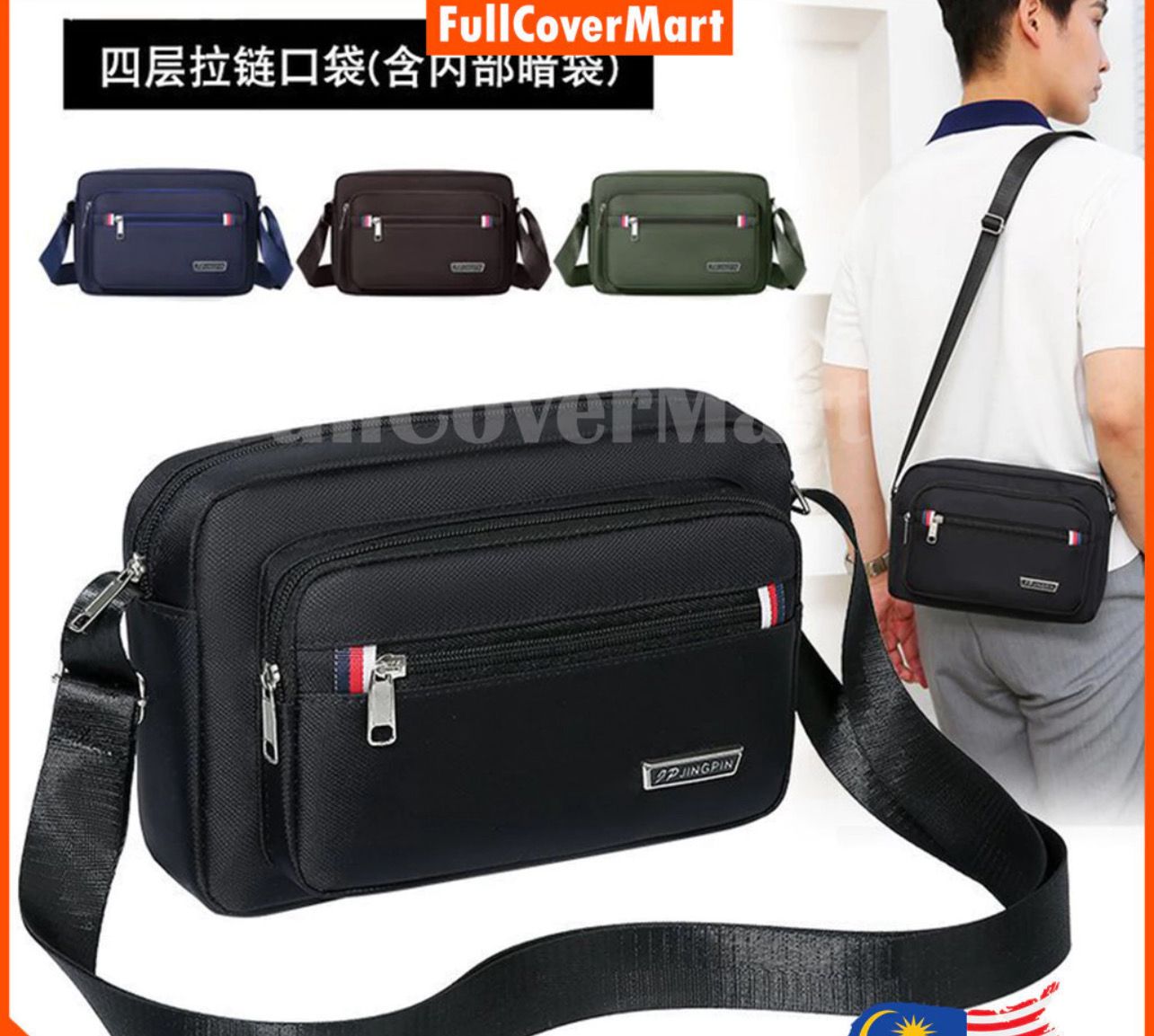 ￼(BAG74) Sport Waist Bag Crossbody Bag Beg Pinggang Lelaki Bags 2pcs
