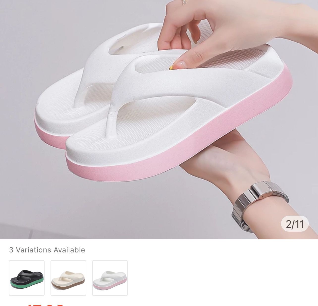 ￼Thick bottom flip flops, suitable for outdoor soft beaches, suitable for both men and women