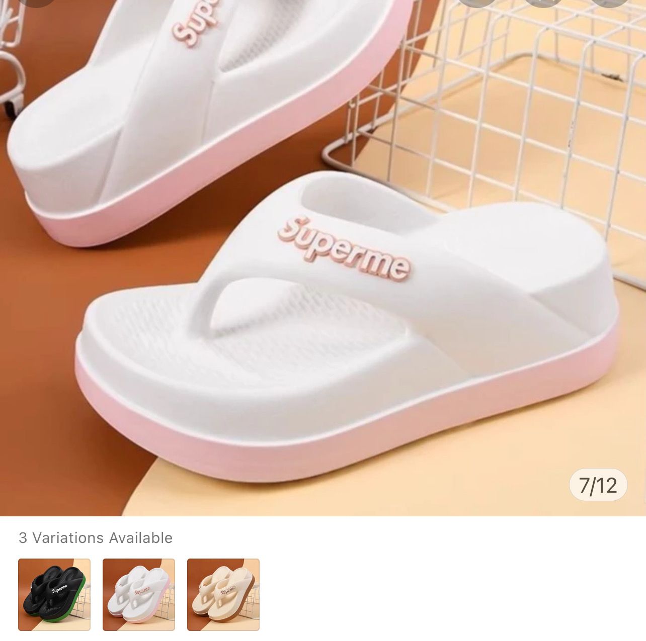 ￼Thick bottom flip flops, comfortable and durable, suitable for both men and women