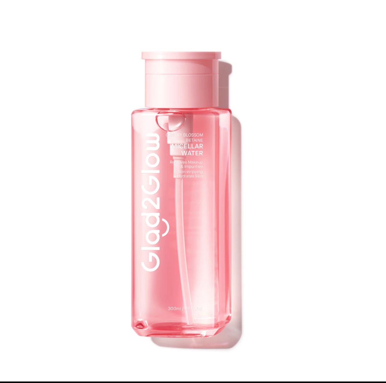 ￼Glad2Glow Cherry Blossom Betaine Micellar Water 300ml Makeup Remover Purifying Face Cleansing oil balm 1 btl $10/2btl $17