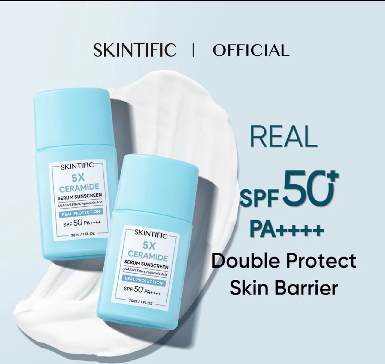 ￼[2pcs]SKINTIFIC Sunscreen 2pcs Set 5X Ceramide Serum Sunscreen Stick SPF50 PA++++ Skincare Sunscreen 30ml 2pcs