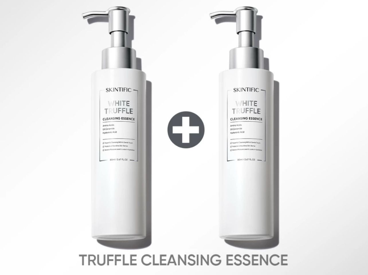 ￼SKINTIFIC White Truffle Cleansing Essence Cleanser Facial Wash Serum Nourish and Protect Skin Barrier 80ml 2bottle