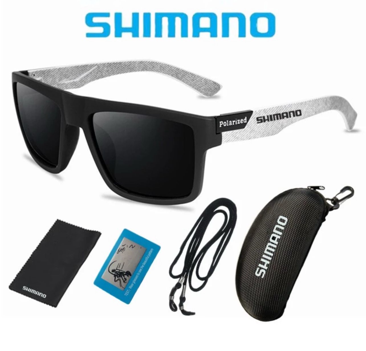 ￼Shimano sunglasses polarized lens UV400 for men cycling hiking camping sun glasses polarized sunglasses 1set
