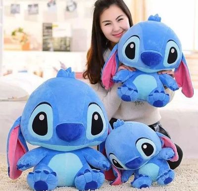 ￼45/50/55/65/75cm Disney Figure Pink Lilo Blue Stitch Plush Soft Toy Anak Patung RILO STITCH - 55CM
