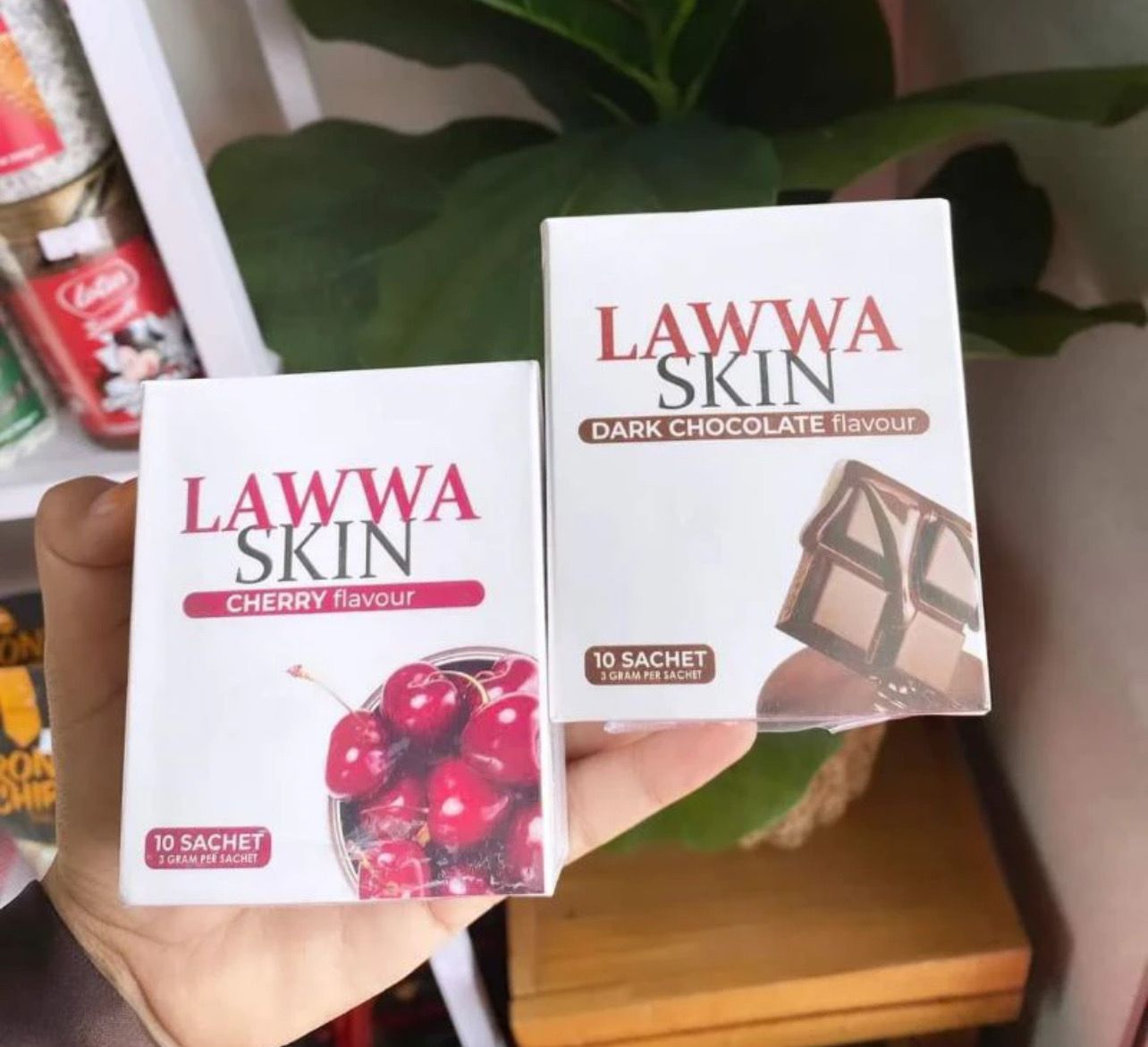 ￼Brightening Booster Supplement - Lawwa Skin Chery Flavour  - 1 kotak $10 2 kotak $18, 3 kotak $26 (jika beli 2/3 tukar kuantiti) untuk auto harga
