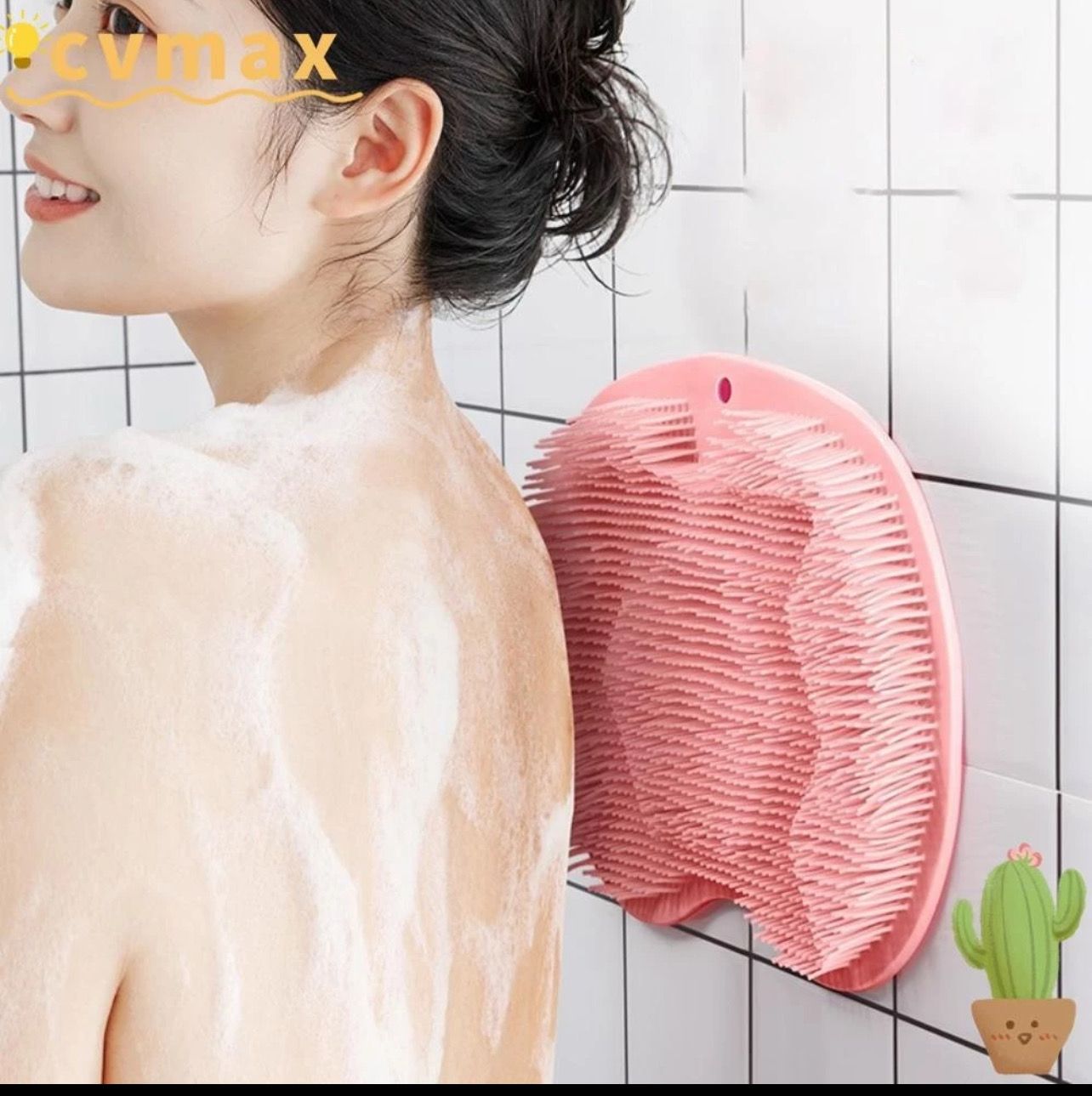 ￼CYMX Back Scrubbing Pads, Silicone Suction Cup Massage Shower Pads, Lazy Non-slip Bath Brush Soft Foot Pads Household 3pcs