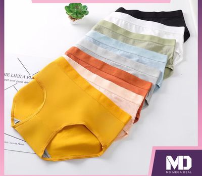 ￼《Mega Deal》Plus size M-XXL Women Underwear Panties Cotton Breathable Sexy Panty Simple Female Briefs Shorts Intimate 7pcs