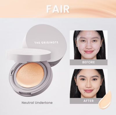 ￼[Ready - Stock] The Originote High Cover Serum Cushion -  Makeup Base with a light texture on the face and full coverage