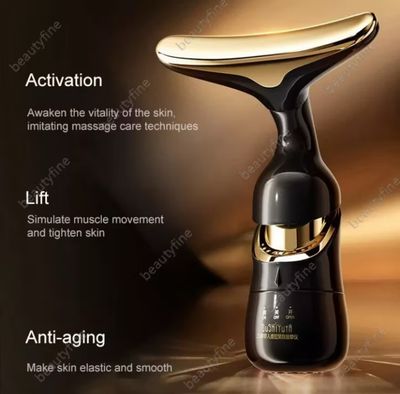 ￼🌈Local shop🚚3in1 electric massage introducer Massager essence face cream introducer neck face eye massager Multi 三合一美容导入 2set