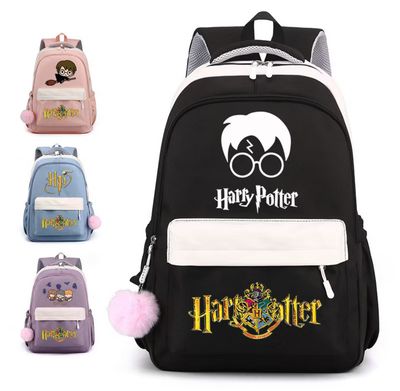 ￼Anime Schoolbag Harry Backpack Potter Cartoon Magic School Student Campus Large Capacity Waterproof Backpack