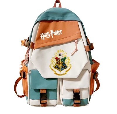 ￼Cartoon Schoolbag Harry Academy of Magics Schoolbag Potter Campus Students Children Large-Capacity Waterproof Backpack