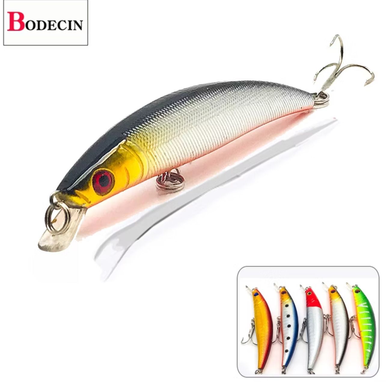 ￼1pcs Minnow Fishing Lures Wobblers For Pike Crankbaits Artificial Hard Baits Baubles Carp Bass Tackle Lure 7pcs