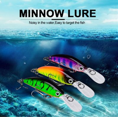 ￼WALK FISH 1PCS Minnow Fishing Lures 70MM/5.5G Sinking Hard Bait 3D Eyes Popular Fishbait Bass Perch Japan Fishing Tackle 5pcs