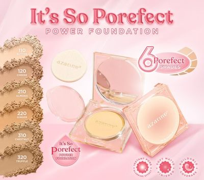 ￼Sisterbeauty - Azarine Antem So Porefect! Powder Foundation 8gr Two Way Cake Buildable Coverage with Instant Pore Blurring Effect TWC