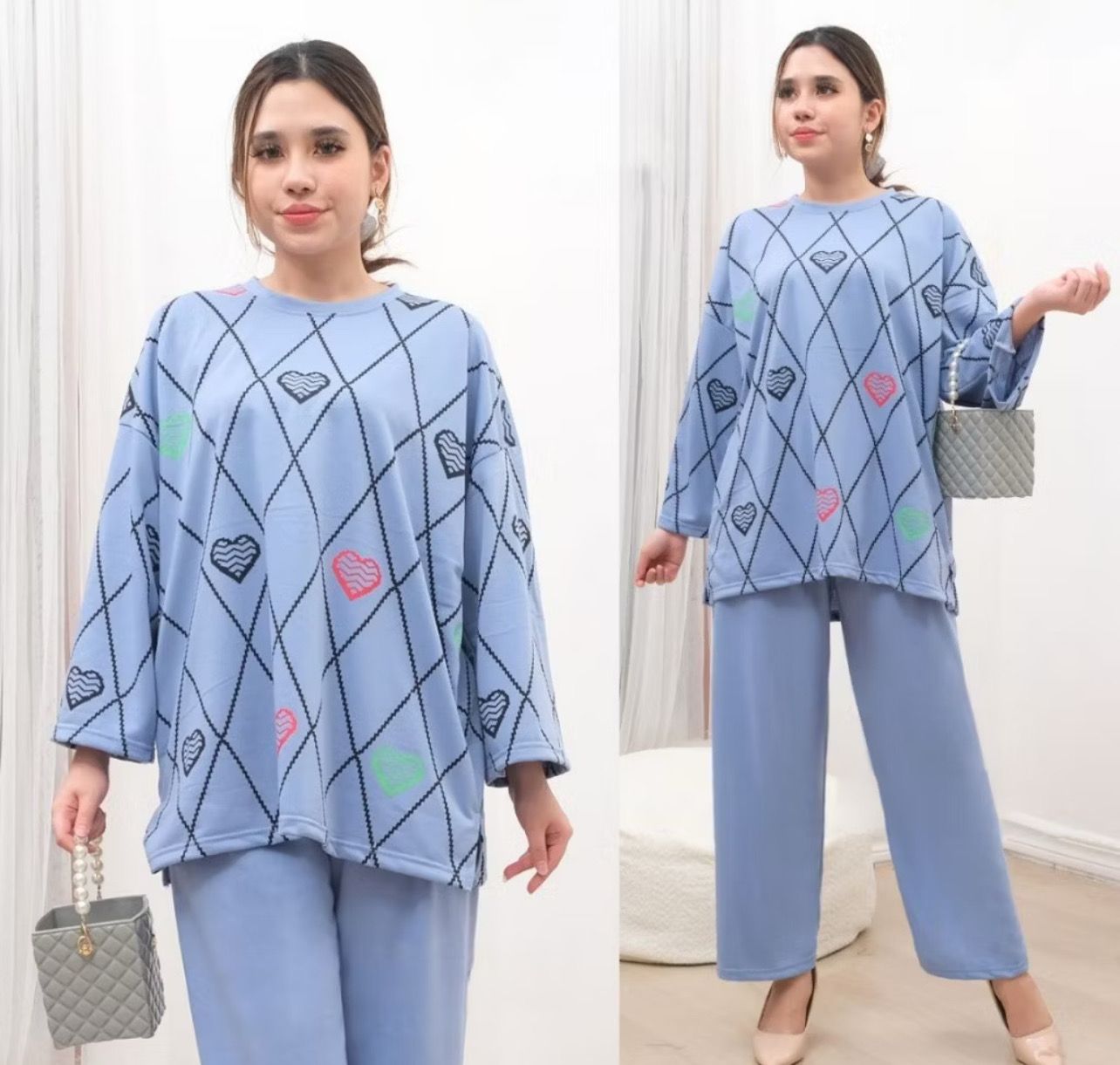 ￼Best Selling!!! FANCY OVERSIZE Top Pants Suit