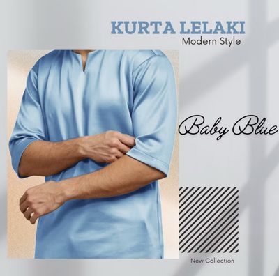 ￼KURTA DEWASA HAFIZ. KURTA LENGAN TIGA SUKU. Kurta Unisex 2pcs