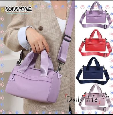 ￼1SUNSHINE 2 in 1 Shoulder Bag, Portable Multi-Purpose Crossbody,  Cloth Solid Color Multi-Zipper Cloth Bag