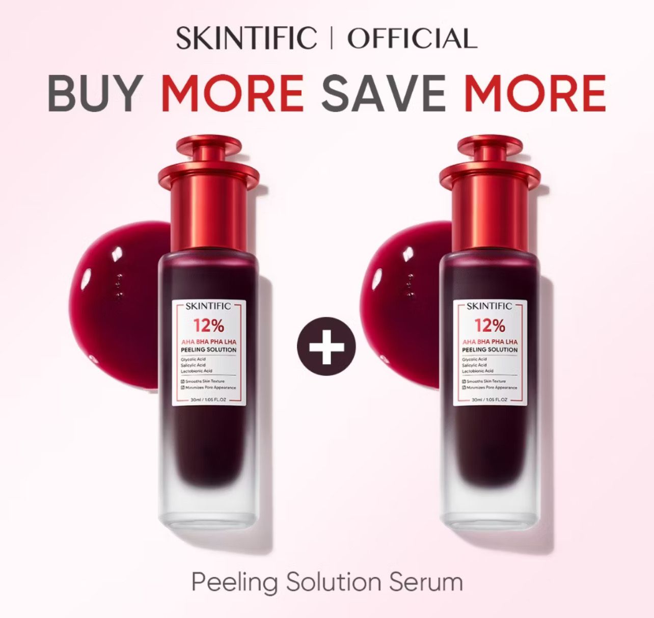 ￼[New Launch] SKINTIFIC 12% AHA BHA PHA LHA Peeling Solution Serum 30ml Whitening Brightening for Dark Spot Acne-prone 2bottle