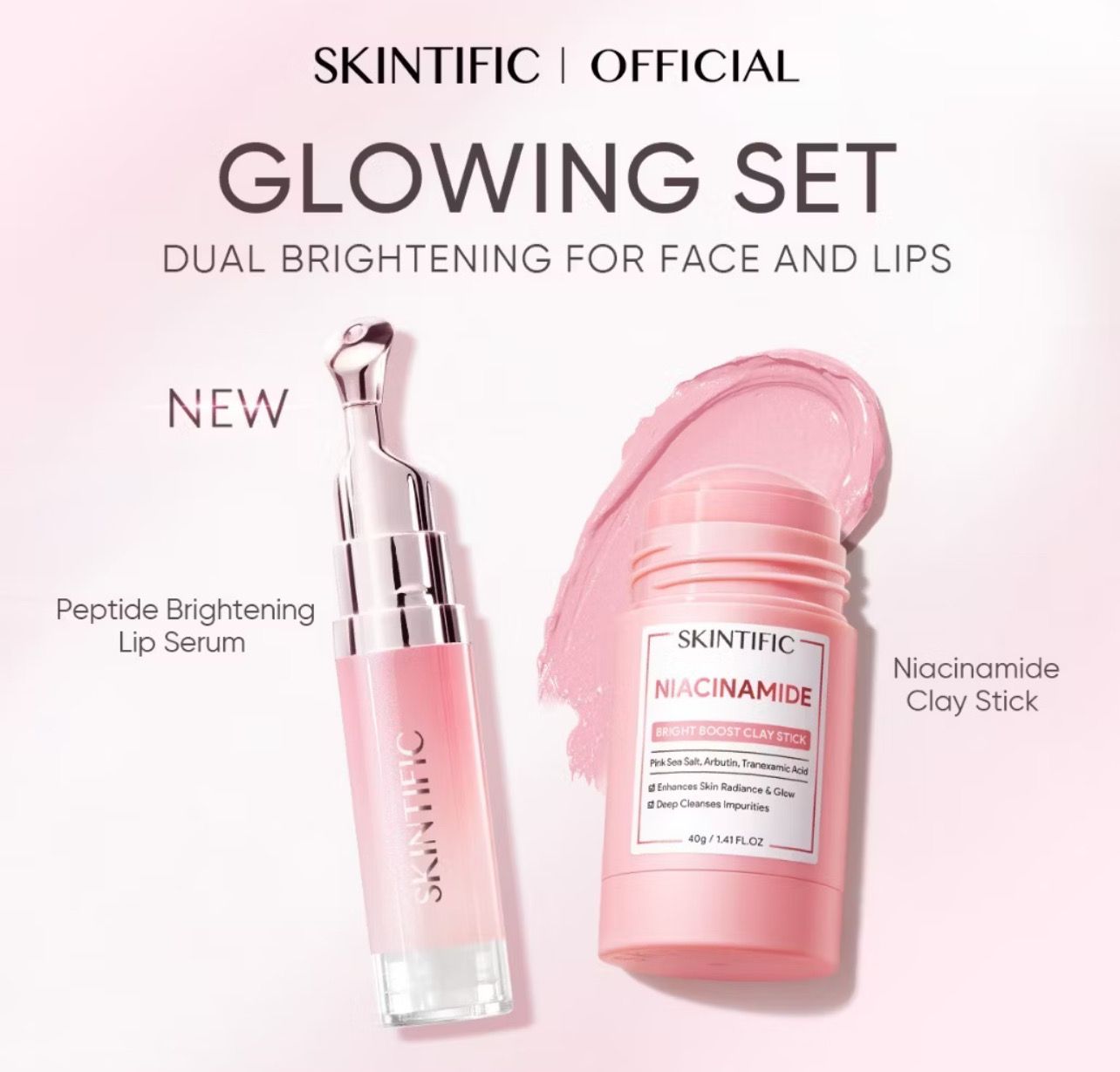 ￼[New Launch] SKINTIFIC Peptide Brightening Lip Serum Brighten Even Smoothen Lip Balm lip mask lip treatment lip butter