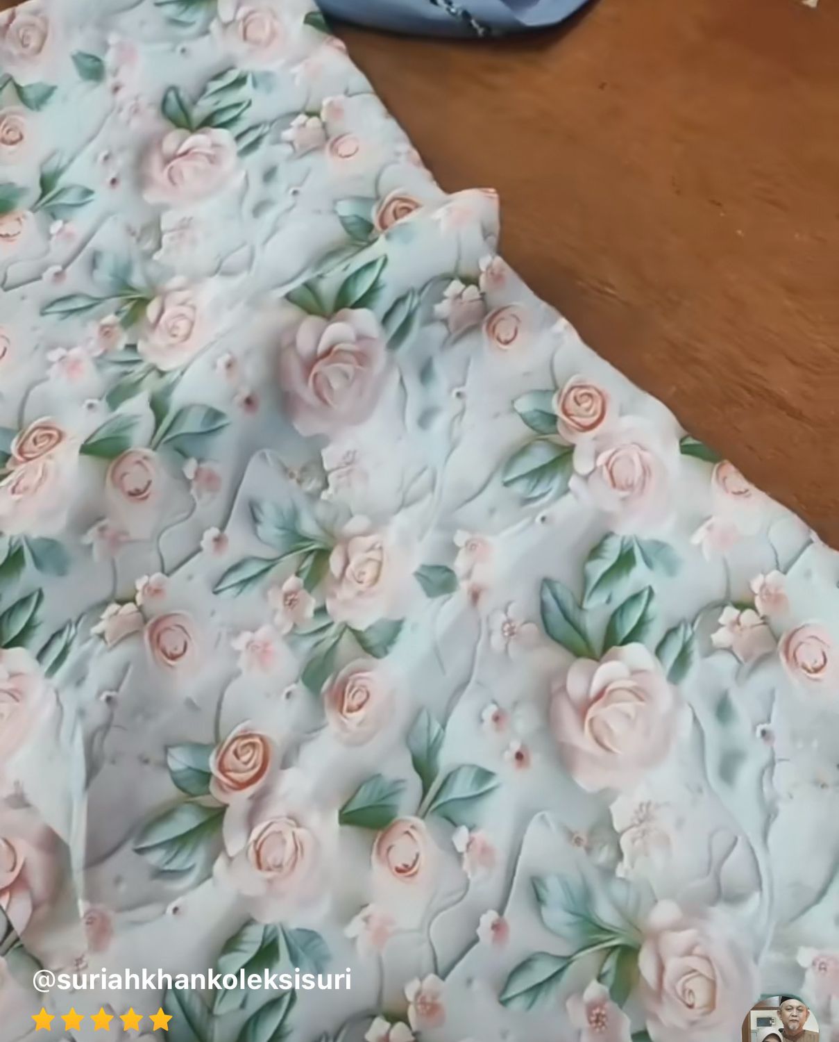 ￼Kain Pasang 10D Viral Ekslusif Hari Raya 2025 - Bunga Timbul 3D - 3.5 Meter, Bidang 60 - Koleksi 1
