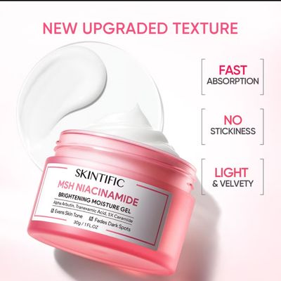 ￼[Ready Stock] SKINTIFIC MSH Niacinamide Brightening Moisture Gel Glowing Moisturizer Repair Barrier Fades Dark Spot (30g 2bottle