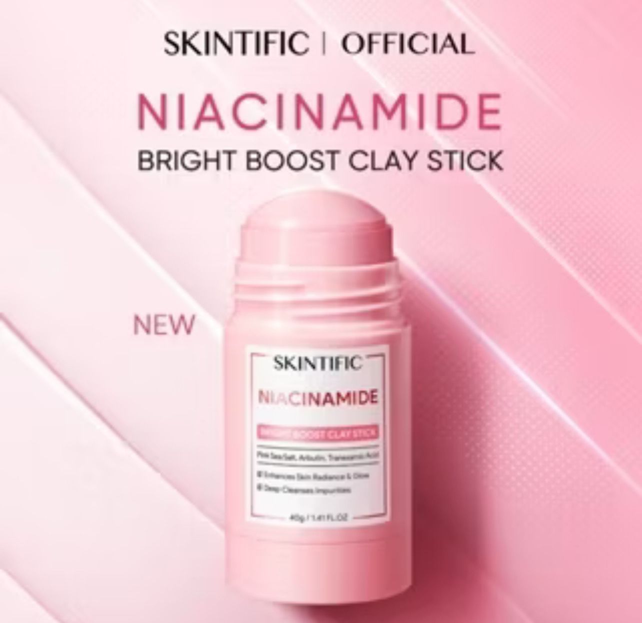 ￼SKINTIFIC Clay Mask Stick kit - Mugwort Acne Facial Alaska Volcano Blackhead Remover Mud Mask Muka  Niacinamide Bright