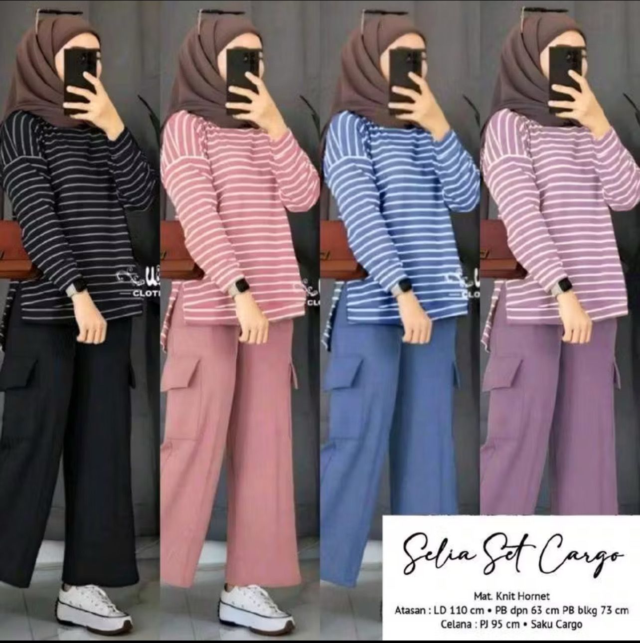 ￼Latest Selia Cargo Women&#39;s Suit Set Pollycotton Premium Import (Size M,L,XL,2XL)