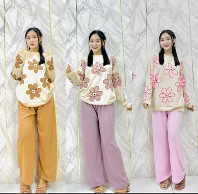 ￼Ld 120 One Set Puspa Women&#39;s Suit Printed Top and Long Sleeve Women&#39;s Trousers