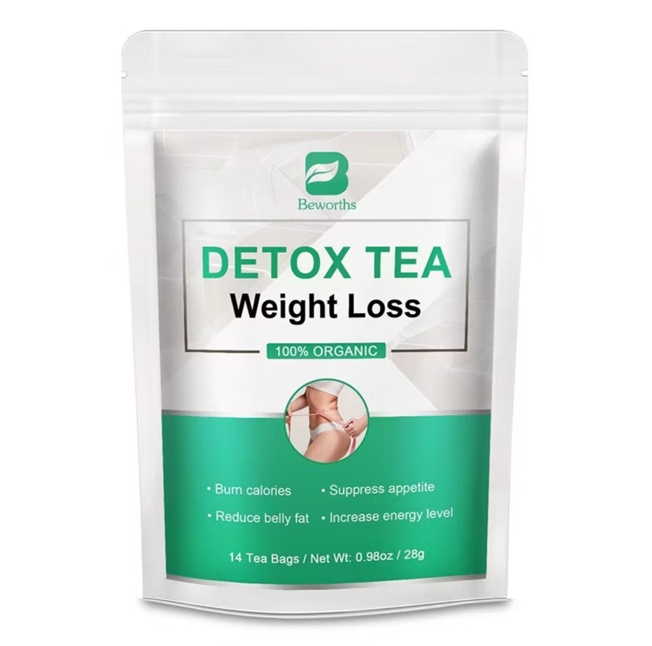 ￼Beworths Detox Tea Natural Slimming Drink Colon Cleanse Burn Fat Bloating Flat Belly Reduce Body Stress (pengunaan 42hari)