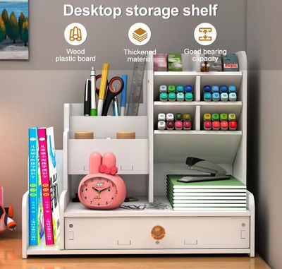 ￼Wooden Stationary Storage Rack Pen Holder Box Rak Alat Tulis Rak Pen Rak Office Rak Sekolah