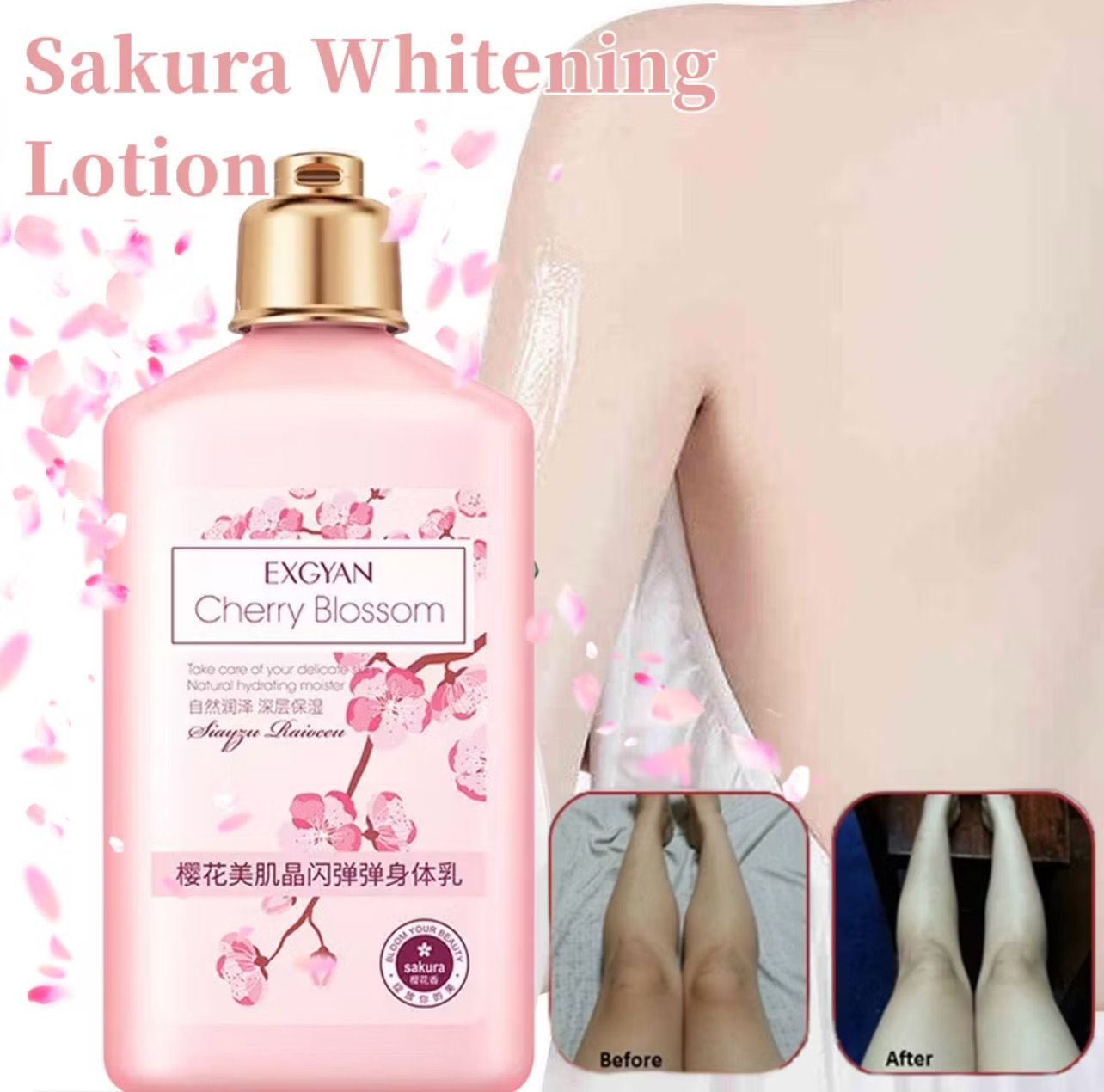 ￼🔥Jaminan Harga Japan Sakura Body Lotion: Whitening Moisturizing Cherry Blossom Anti-Aging Skincare Lotion 260ML - Hydrating, Nourishing, Brightening, Youthful Skin 2bottle