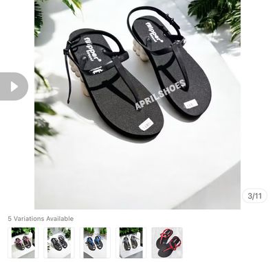 ￼Boloni strapyy rubber casual filippaper women&#39;s sandals new 2025 2pair (2 Kiri/2 Kanan)