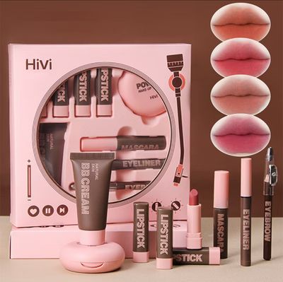 {Set} HiVi 6IN1 Fashion Make-up Music Gift Set Smooth And Soft Cosmetic Create Look Matte To The Face