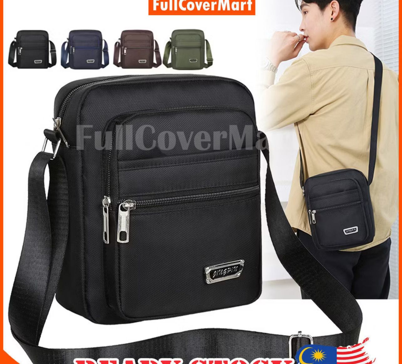 ￼(BAG69) Shoulder Bag Sport Waist Bag Crossbody Bag Beg Pinggang Lelaki Bags Men 2pcs