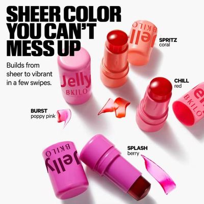 ￼4 Colors Jelly Blush 3-in-1 Milk Jelly Tint Facial Blusher Wand Moisturized Long Lasting Matte Rouge Cheek Contour Lipstick Sticker Beauty Makeup 4pcs