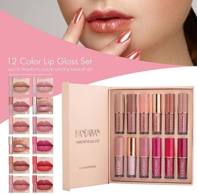 Gift Liquid Lipstick Set 12 Colors Long-lasting Non-sticky Liquid Matte Lip Gloss Lasting Moisturizing Waterproof Tint