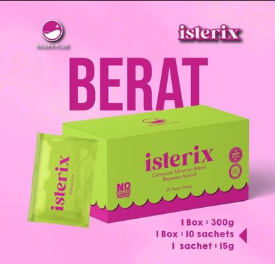 ISTERIX NILOFA PLUS CAMPURAN MINUMAN BOTANI BERPERISA APRICOT 3box $63.00