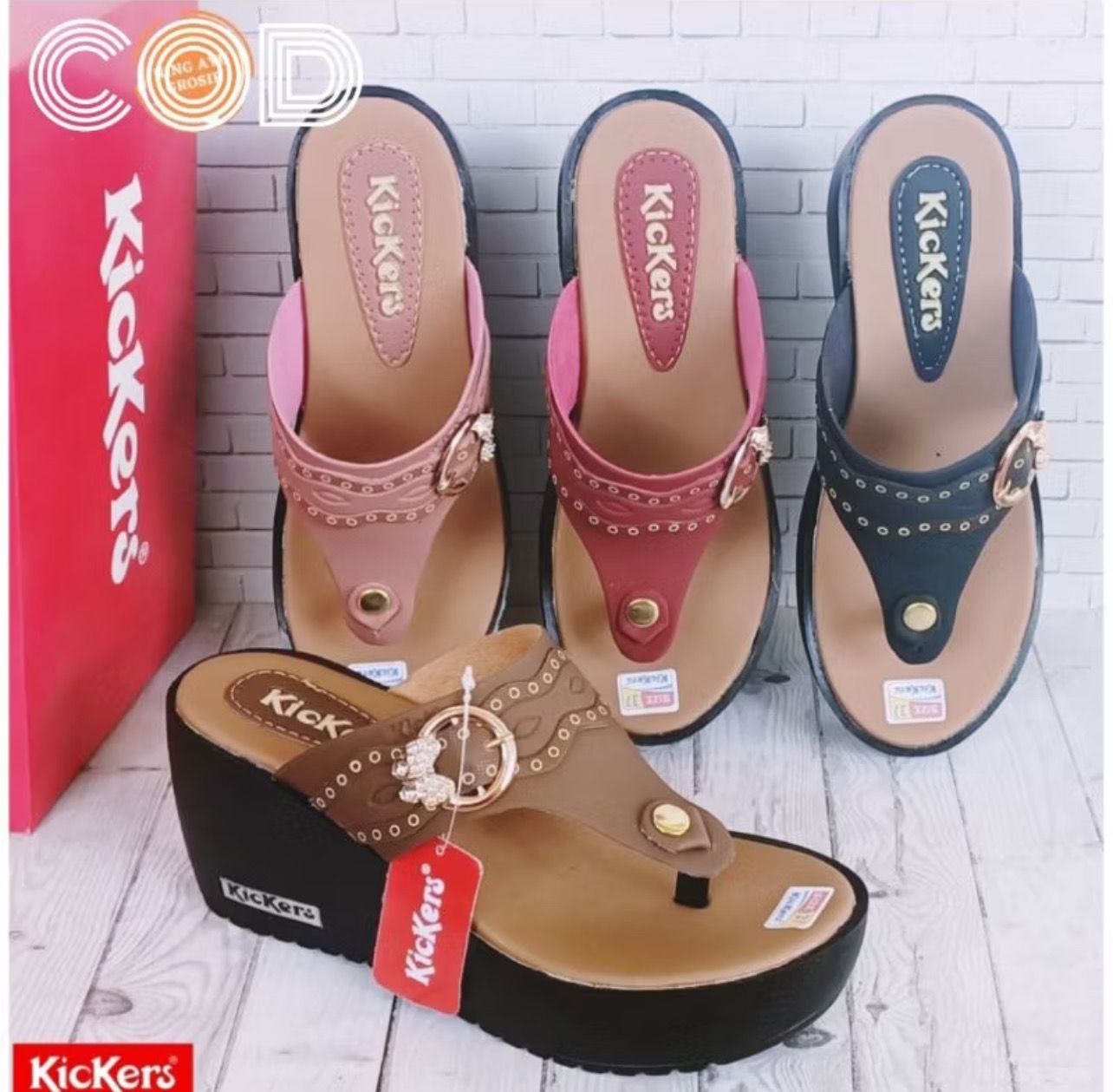 Women&#39;s 7cm slip-on sandals, women&#39;s flip-flops, kickers, casual party slip-on sandals $10.00