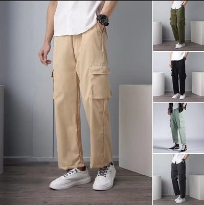 ￼【Ready Stock】Plus Size Korean Men&#39;s Plain Simpe Multi-Pocket Long Pants Fashion Casual Baggy Cargo Pants For Mens M to 5XL $10.00