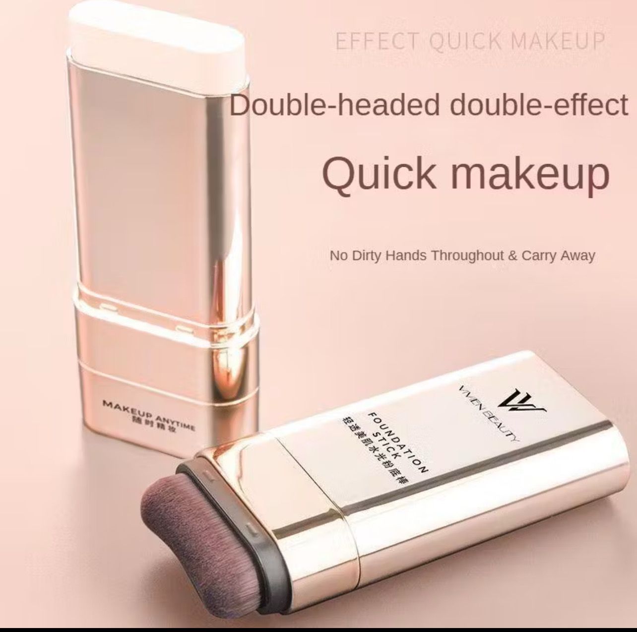 ￼Quarxery Foundation Stick Foundation Stick Korea Foundation Stick with Brush Foundation Waterproof 橡皮擦粉底棒遮瑕粉底液双头遮瑕粉底液粉底棒