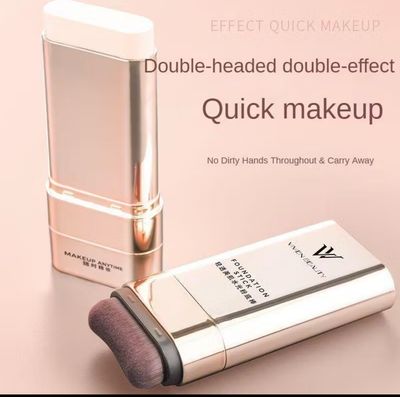 ￼Quarxery Foundation Stick Foundation Stick Korea Foundation Stick with Brush Foundation Waterproof 橡皮擦粉底棒遮瑕粉底液双头遮瑕粉底液粉底棒