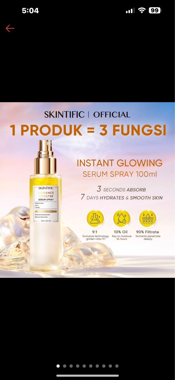 ￼&lt;NEW！&gt;SKINTIFIC Radiance Booster Serum Spray Facial Oil Strengthen Skin barrier Intensive Hydration|Dry Skin $19 (promo)